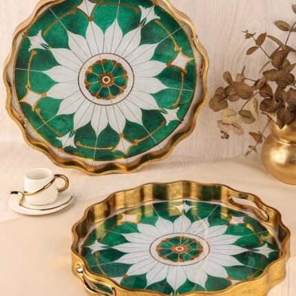 ROYAL CHARME-SARISSA 2'Lİ DEKORATİF TEPSİ