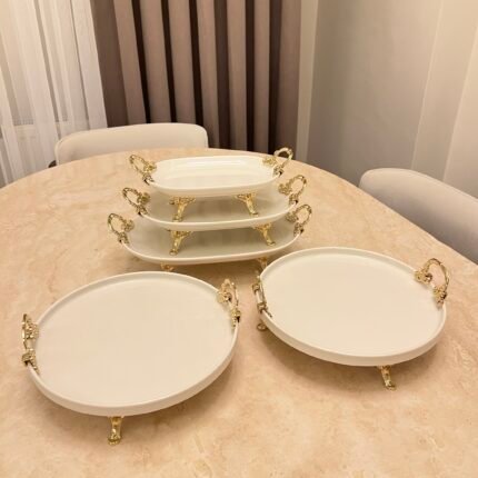 5 PARÇA PORSELEN SUNUMLUK 3 +2* GOLD