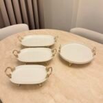 4 PARÇA PORSELEN SUNUMLUK 3 +1 * GOLD