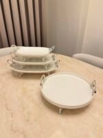 4 PARÇA PORSELEN SUNUMLUK 3 +1 * GOLD - Görsel 2