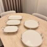 5 PARÇA PORSELEN SUNUMLUK 3 +2* GÜMÜŞ