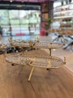 2 Katlı Standlı Cam Sunumluk - Görsel 2