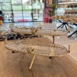 2 Katlı Standlı Cam Sunumluk