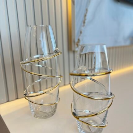 Gold Şeritli 2’Li Vazo