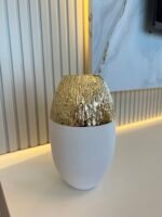 Gold Beyaz Vazo ve 1 Adet Arajman - Görsel 2