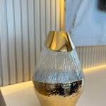 KABARTMALI CAM GOLD VAZO*28x18*cm