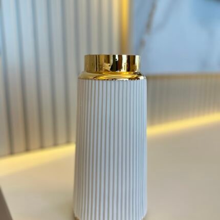 Gold Detaylı Uzun Vazo *25 x 11*cm