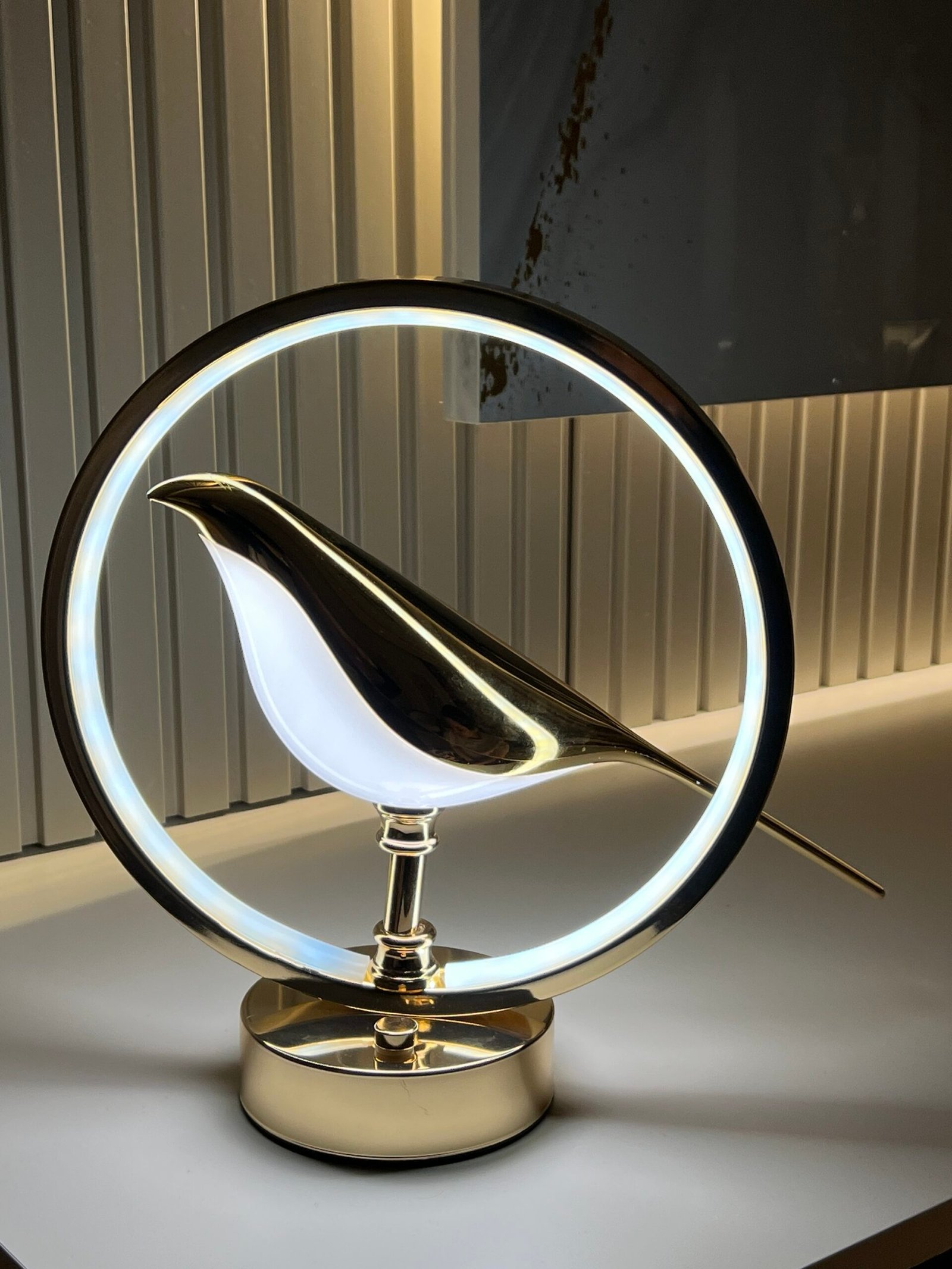 img_5951 Lüx Ledli Masa Lambası *Kafeste Kuş Figürlü - Görsel 1