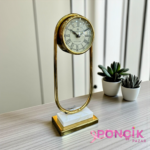 Dekoratif Salon Üstü Dekor  Saat 24 x 13 cm **GOLD