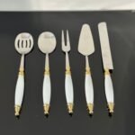 Porselen Kulplu 5’Li Servis Sunumluk