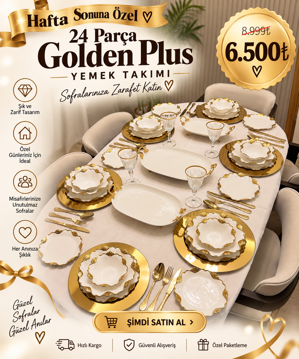 d0bd3037-2ebf-4eb0-aa38-bdd1f6b53a3c 24 Parça Golden Plus Virginia - Görsel 1