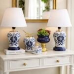 5 Parça Çini Desen Salon Seti Gold