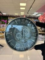 Metal Kasa Döner Çarklı Duvar Saati *AKN532 - Görsel 2