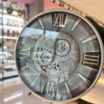 Metal Kasa Döner Çarklı Duvar Saati *AKN532