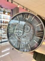 Metal Kasa Döner Çarklı Duvar Saati *AKN532