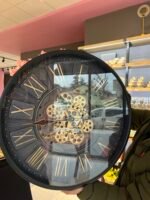 Metal Kasa Döner Çarklı Duvar Saati *AKN535 - Görsel 2