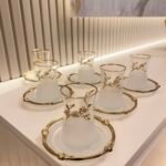 12 parça Buğulu Papatya Çay Seti