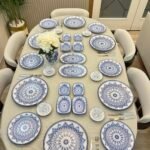 34 PARÇA BLUE Rose Kahvaltı Takımı