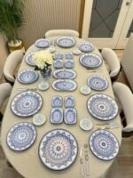 34 PARÇA BLUE Rose Kahvaltı Takımı**HAFTA SONUNA ÖZEL🎉