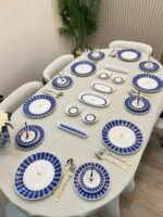 38 Parça BLUE Candy Kahvaltı Pasta ve Servis Takımı **PORSELEN SERİ🌟