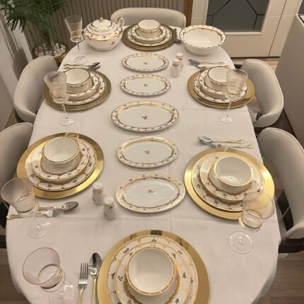 GÜLİSTAN SULTAN SERİSİ 28 PARÇA 24 K. ALTIN YEMEK TAKIMI * 6 KİŞİLİK