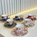 6 KİŞİLİK FLOWERS TÜRK KAHVESİ FİNCANI*LALYA