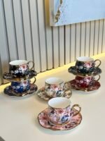 6 KİŞİLİK FLOWERS TÜRK KAHVESİ FİNCANI*LALYA - Görsel 2