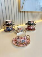 6 KİŞİLİK FLOWERS TÜRK KAHVESİ FİNCANI*LALYA - Görsel 3