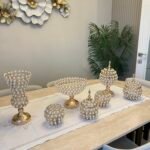 7 PARÇA İNCİLİ GOLD KONSOL SETİ