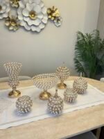 7 PARÇA İNCİLİ GOLD KONSOL SETİ - Görsel 3