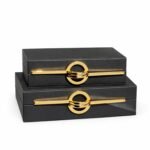 P MODEL 2’Lİ DERİ KUTU SİYAH - Görsel 2