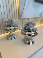 2’Li  SÜKULENT DEKOR KUTU*GÜMÜŞ