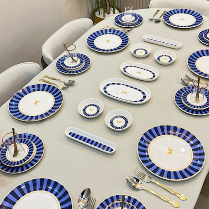 38 Parça BLUE Candy Kahvaltı Pasta ve Servis Takımı **PORSELEN SERİ🌟