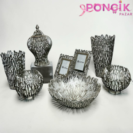 8 PARÇA KONSOL SETİ*Gümüş