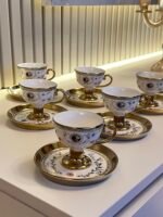 6 Kişilik Victorya Vintage Sultan Fincan Takımı - Görsel 3
