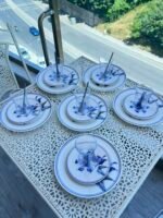 24 parça porselen çay saati seti *Blue Mosion