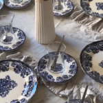 24 parça porselen çay saati seti *Blue Vintage