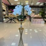 Konsol Vazo Elmas Detay Gold Orkide Arajman Code : 601