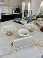 4 parça porselen zeytinli seri