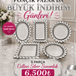 5’Lİ Gümüş CALLAVİ SUNUM SETİ - New