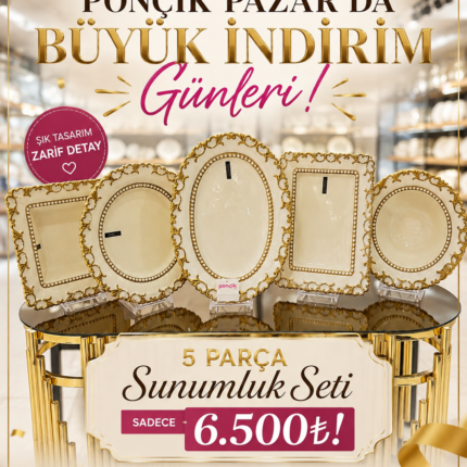 5’Lİ Gold ELİZABETH SUNUM SETİ