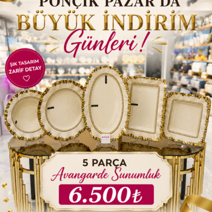 5’Lİ  AVANGARDE  SUNUM SETİ GOLD