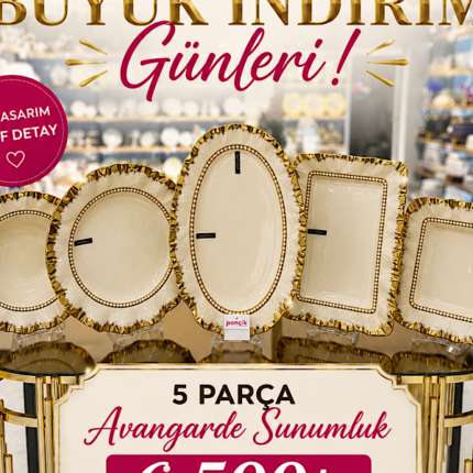 5’Lİ  AVANGARDE  SUNUM SETİ GOLD 9872