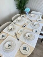 26 Parça Vintage Kabartmalı Yemek Takımı