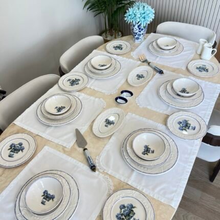 26 Parça Vintage Kabartmalı Yemek Takımı