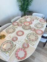 31 Parça Pink Flowers Kahvaltı ve Pasta Seti - Görsel 5