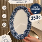 32 cm Kayık Sunum Tabağı*Mavi Kısa Kod 1121