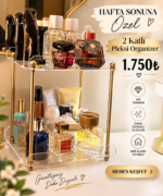 Pleksi 2 Katlı Organizer & Sunumluk