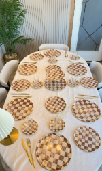 31 PARÇA PONCİQ BROWN CHESS - Görsel 2