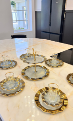 25 PARÇA GOLDEN ÇAY PASTA SETİ 2101 - Görsel 2